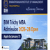 BIM Trichy MBA Admission 2026-28 Open at bim.edu; Apply by January 31